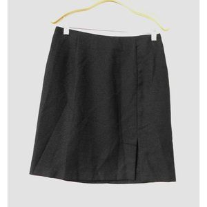 Womens Skirt Size 12 A Line Short Mini Dress Slit Casual Black SHIP N SHORE USA